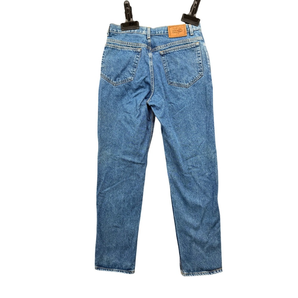 Calvin Klein Jeans Women 30 Blue Excellent High Rise Straight Leg Denim Vintage - Picture 7 of 12